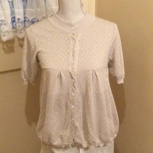 Forever knit Beige sweater with sparkly gold metallic speckles